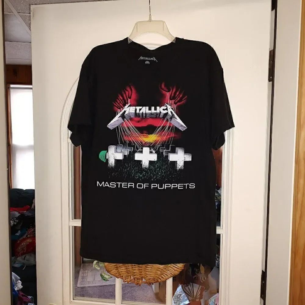 Metallica Master Of Puppets Black Shirt Size L